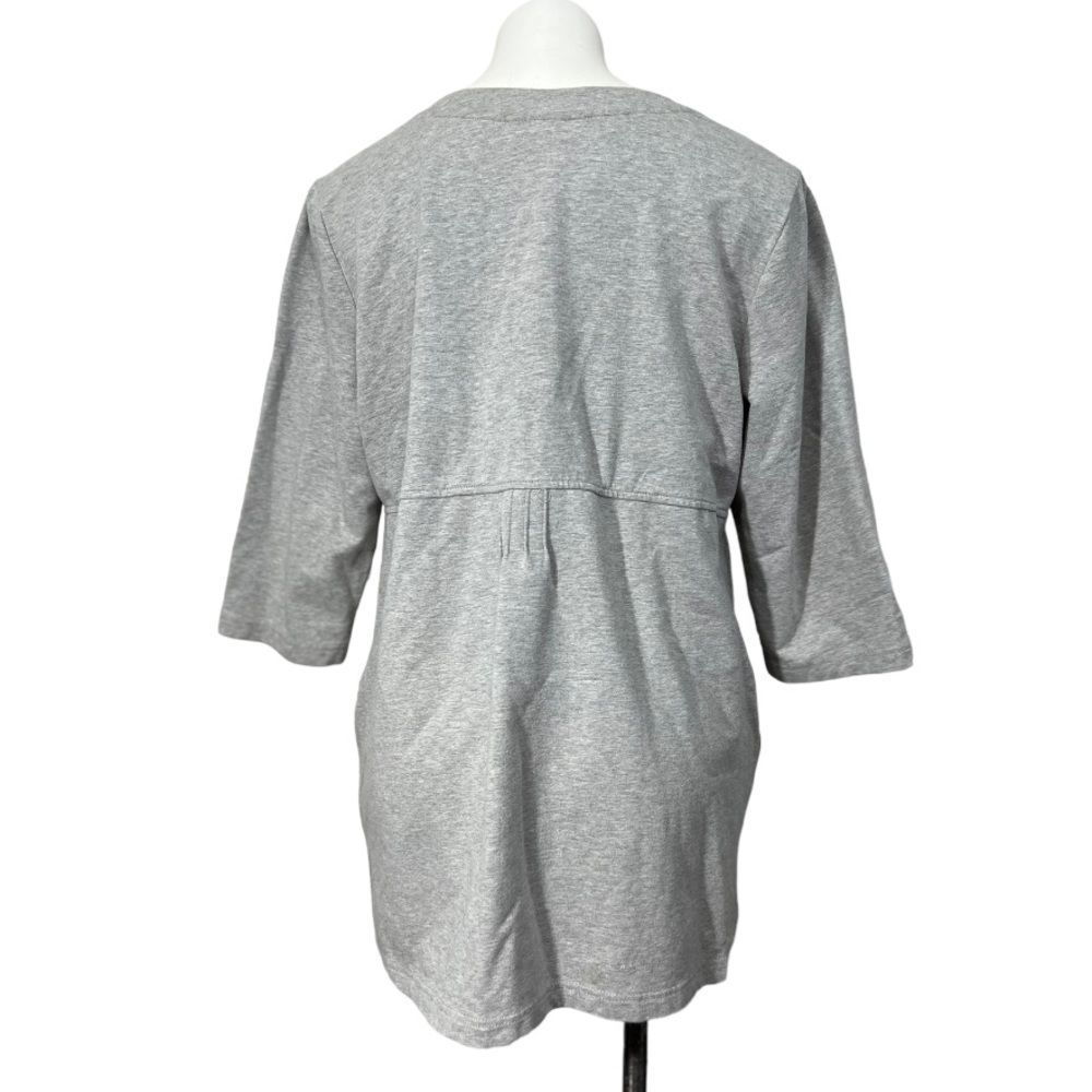 Sport Savvy Women's Light Gray Knit Utility Jacket - Picture 4 of 5